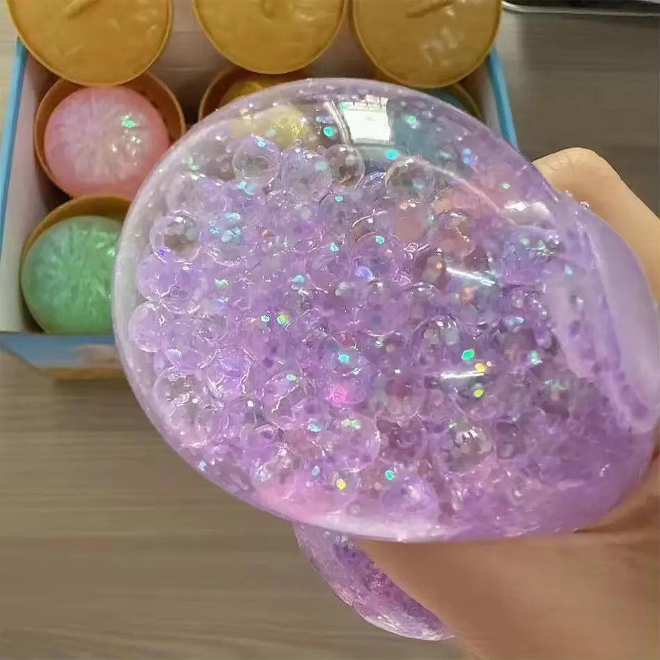 6 styles Colorful Dumpling Squishes Stress Balls Fidget Sensory Toys Squishies Bun with Steamer Squeeze Dough Ball Gifts