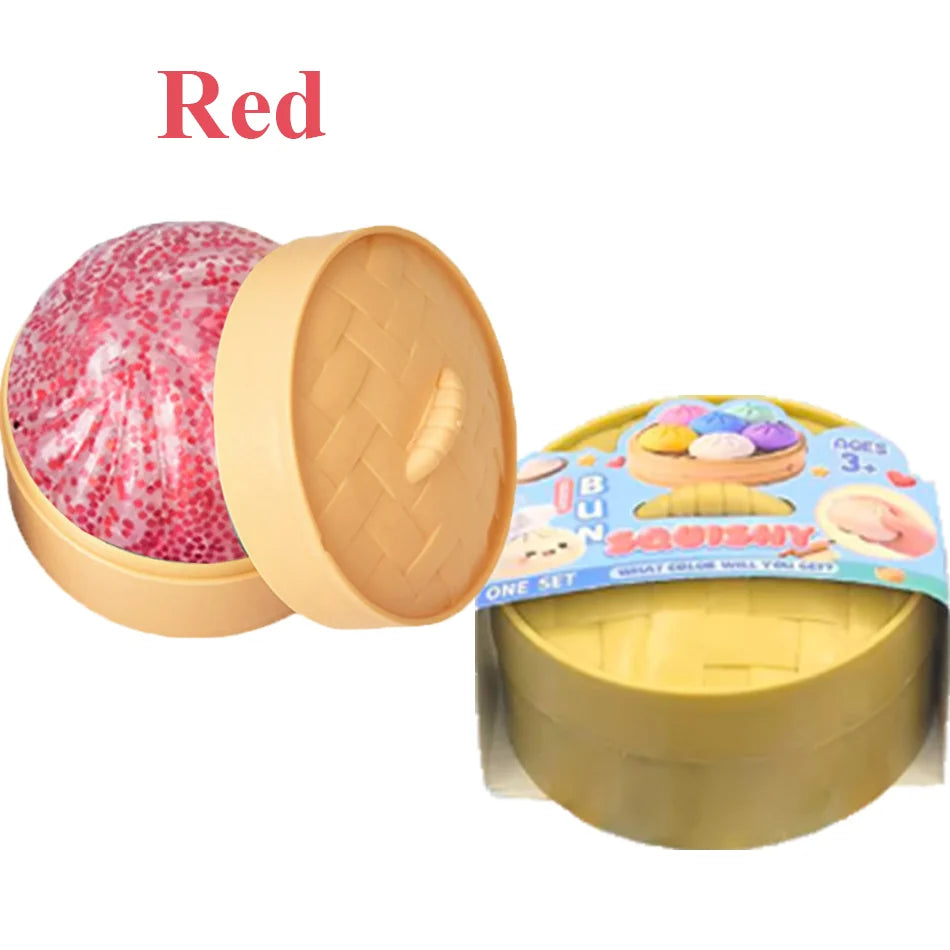 New Colorful Dumpling Squishes Stress Balls Reusable Low Rebound Decompression Toys Dough Ball