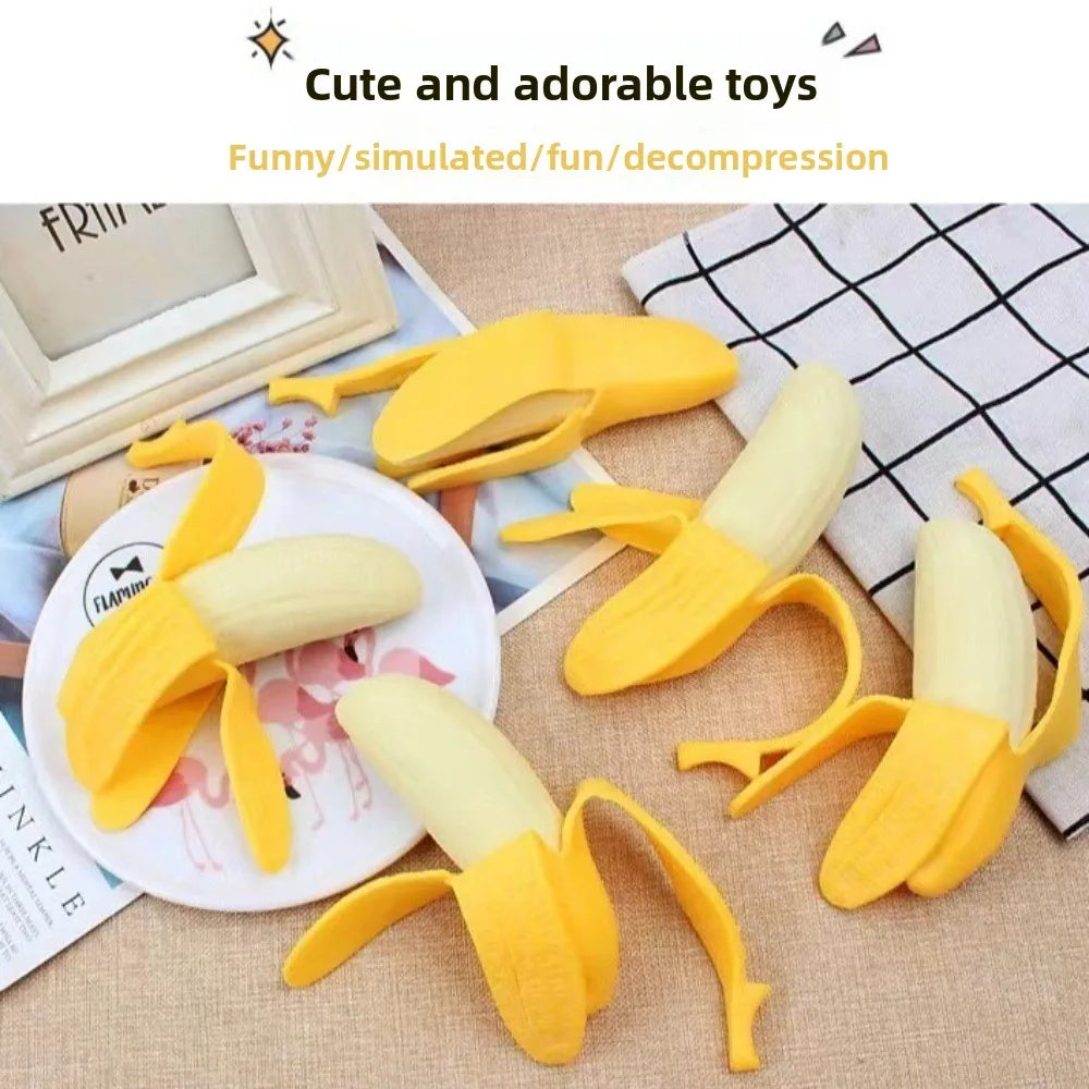 Anxiety Relief Banana Squeeze Toy Simulated Banana Sensory Toys Stretchy Banana Toy Slow Rebound Stress Relief Squeeze Ball