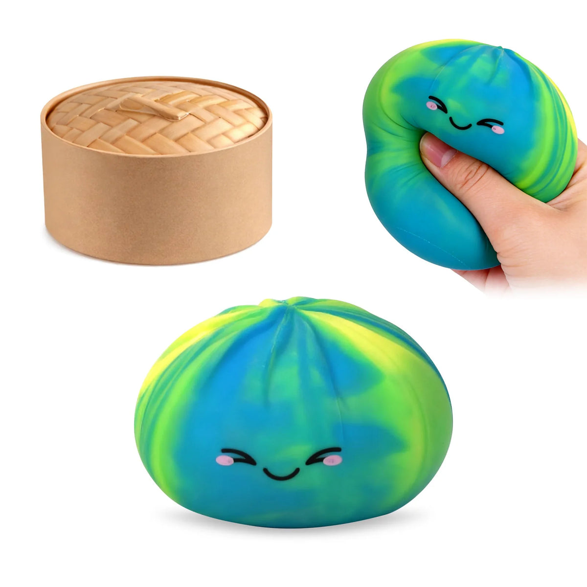 Bun-Shaped Squishy Toy, Cute and Compact, Realistic Bun Shape, Slow Rebound Stress-Relief Healing Toy, Squishy Toy, Surprise Hidden Edition Blind Box Gift