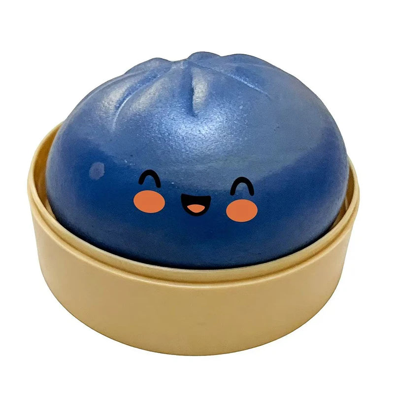 Colorful Simulated Dumpling Squishy Relaxing Relieve Anxiety Antistress Enhance Happiness Rebound Squeeze Reliever Toy