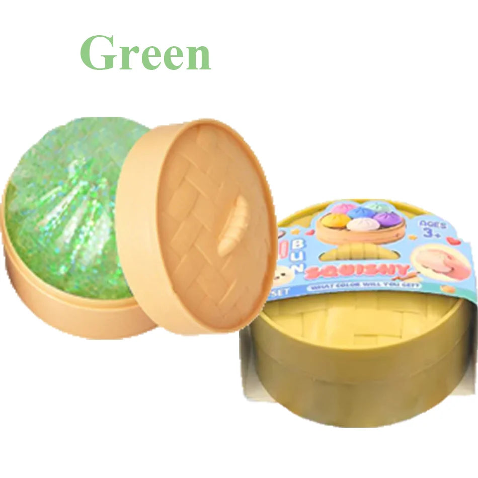 New Colorful Dumpling Squishes Stress Balls Reusable Low Rebound Decompression Toys Dough Ball