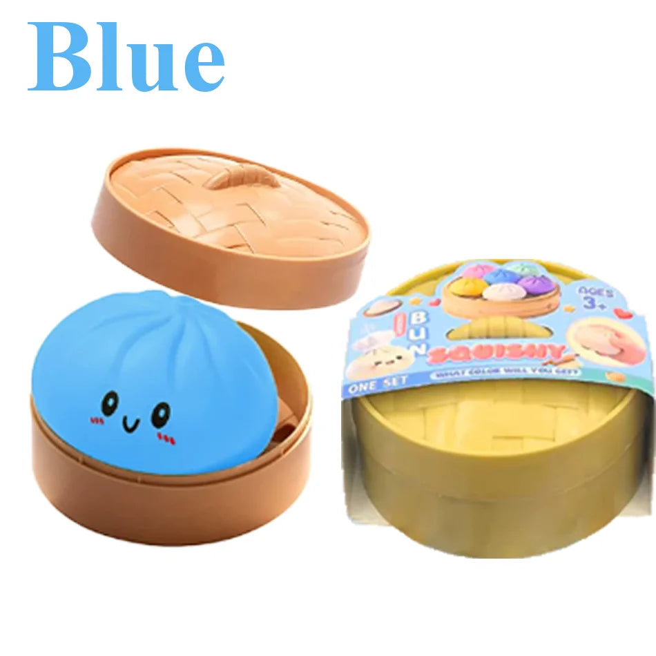 New Colorful Dumpling Squishes Stress Balls Reusable Low Rebound Decompression Toys Dough Ball
