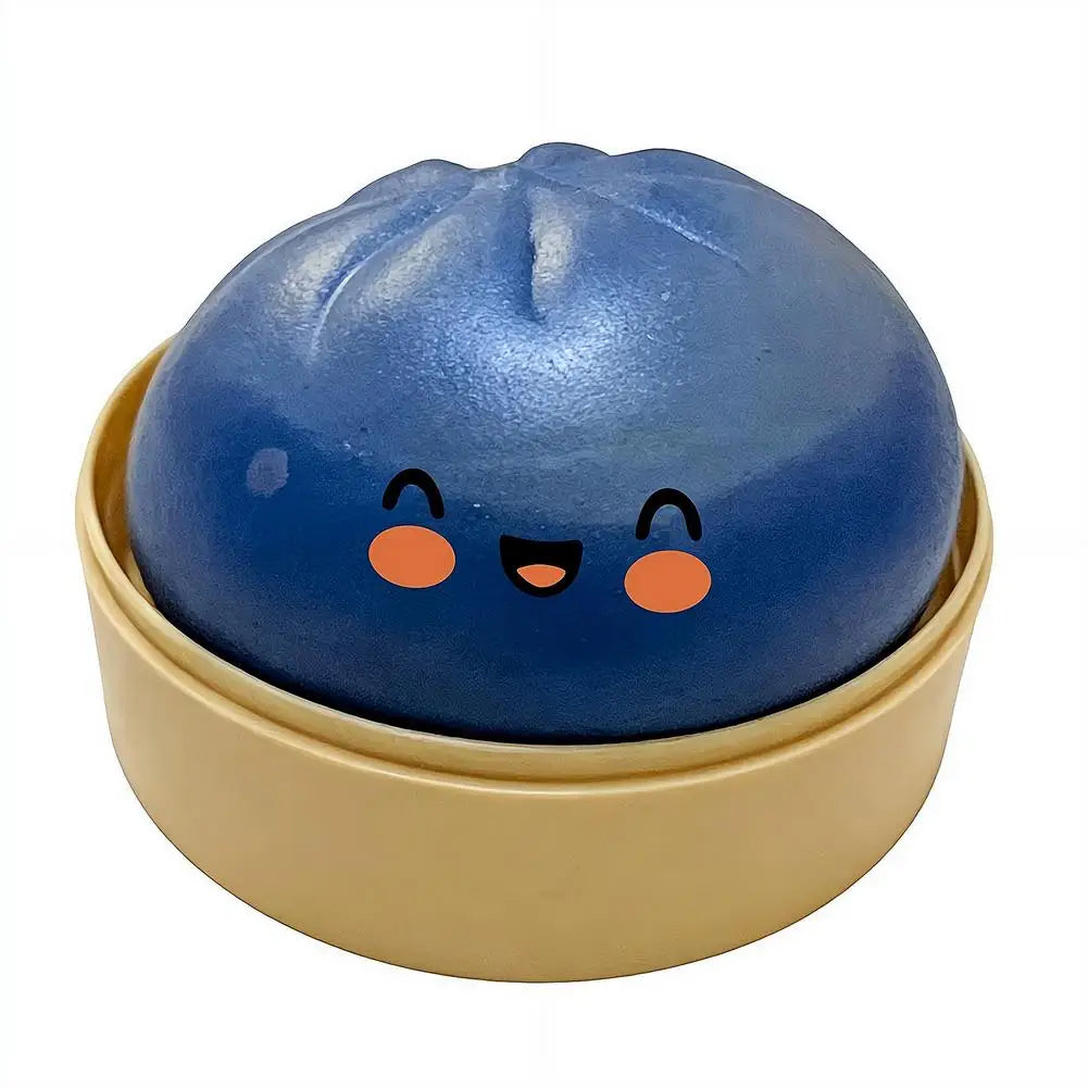 Fun Mini Bao Bun Glitter Dumpling Squishy Toy Mystery Box Free Wrappers with Steamer Stress Relief Toy Crazy Surprise Balls
