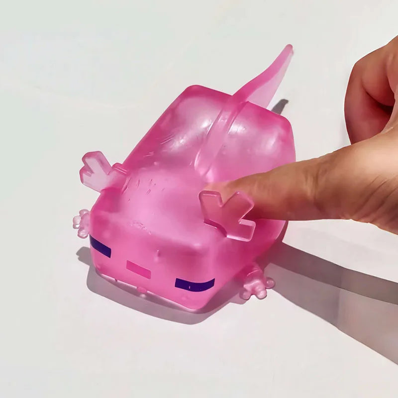 Novelty Cute Axolotls Squishy Soft Squeeze Slow Rising Calming Down Anti-Anxiety and Stress Relief Fidget Toys for Kids & Adults