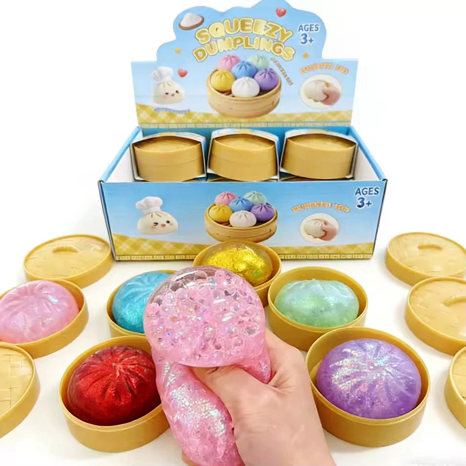Blind box Colorful Simulated Dumpling Squishy Relaxing Relieve Anxiety Antistress Enhance Happiness Rebound Squeeze Reliever Toy
