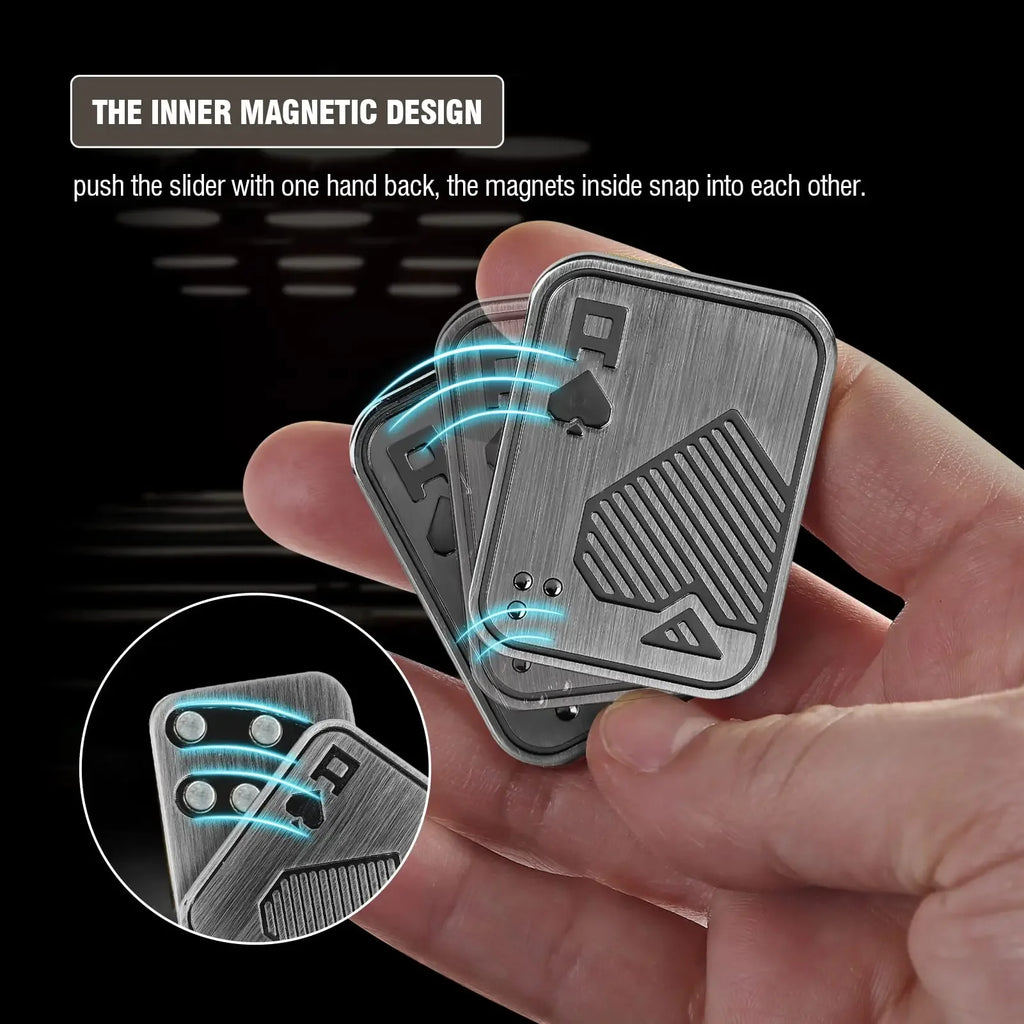 Adult and Male Irritable Desktop Toys EDC Metal Magnetic Slider Poker Sticks Card Anxiety and Irritability Game Gifts