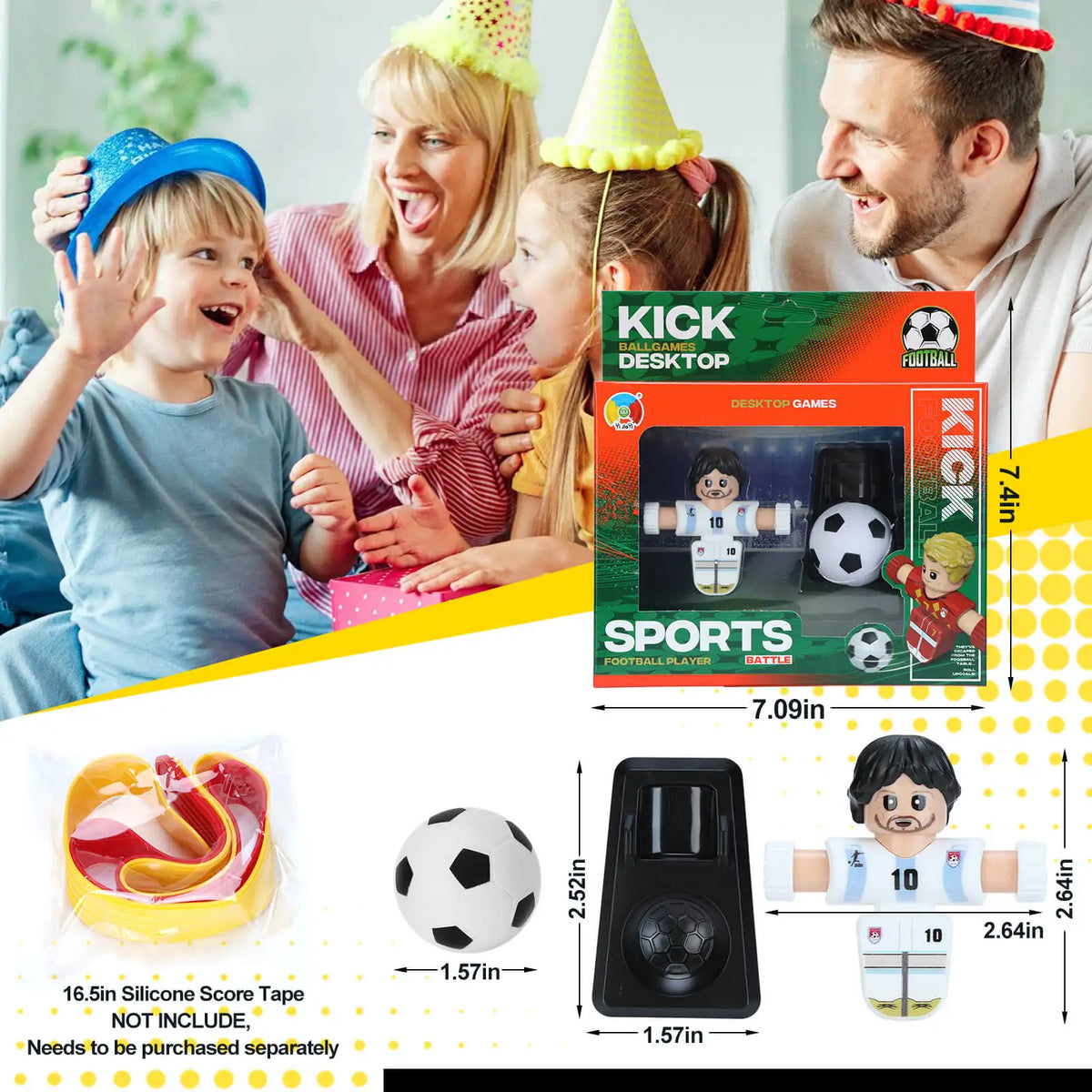 HOT NEW Fidget Spinner Soccer Players, Tabletop Foosball Game Kids Toys, Stress Relief Desktop Décor for Collection