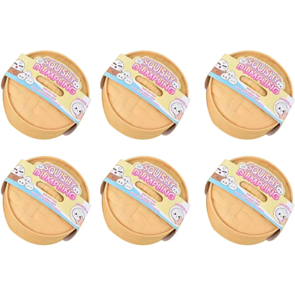 Glitter Dumplings Squishy Soft with Steamer Squishy Fidget Slow Resilience Stress Relief Sensory Ball
