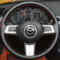 For Mazda MX-5 MX5 2006-2015 Mazda RX-8 RX8-2011 CX-7 CX7 2007-2009 Braid Car Steering Wheel Cover Leather Suede Car Interior