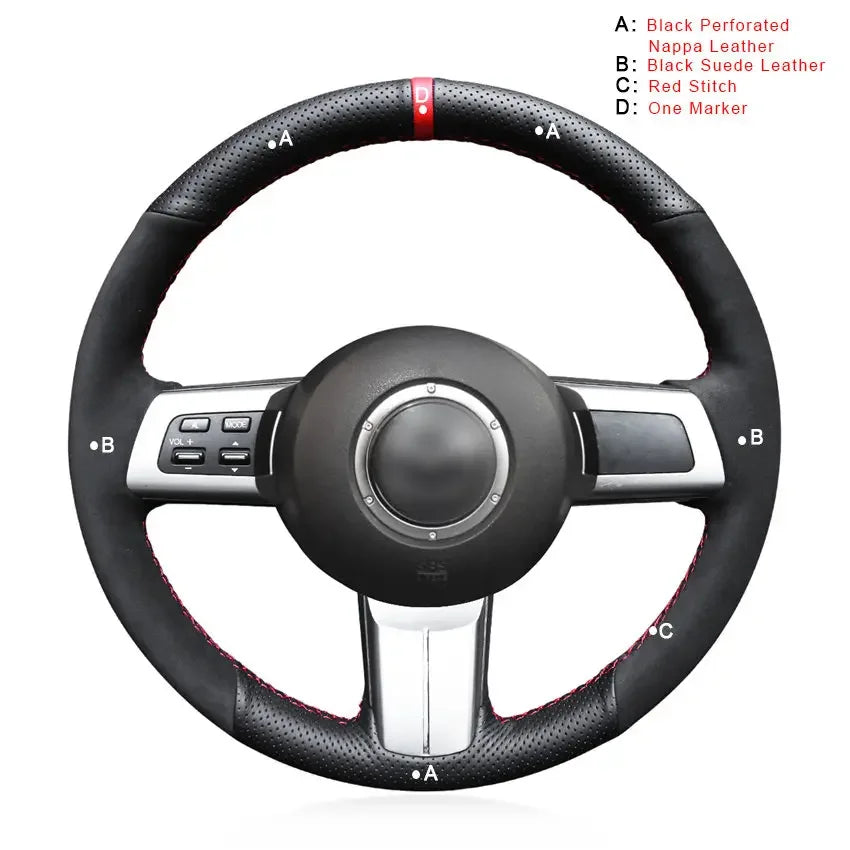 Custom Hand Stitching Steering Wheel Cover for Mazda MX-5 2009-2013 RX-8 2009-2013 CX-7 CX7 2007-2009 Car Steering Wheel Covers