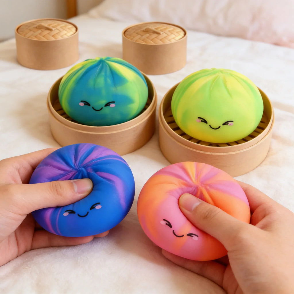 Bun-Shaped Squishy Toy, Cute and Compact, Realistic Bun Shape, Slow Rebound Stress-Relief Healing Toy, Squishy Toy, Surprise Hidden Edition Blind Box Gift