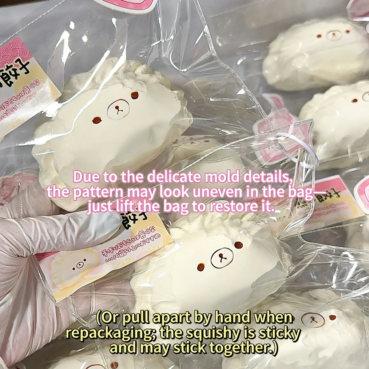 Hot Handcrafted Taba dumpling Squishy: Sesame Paste / Beetroot / Egg / Jelly Dumpling Bear - Food Grade Silicone Stress Reliever