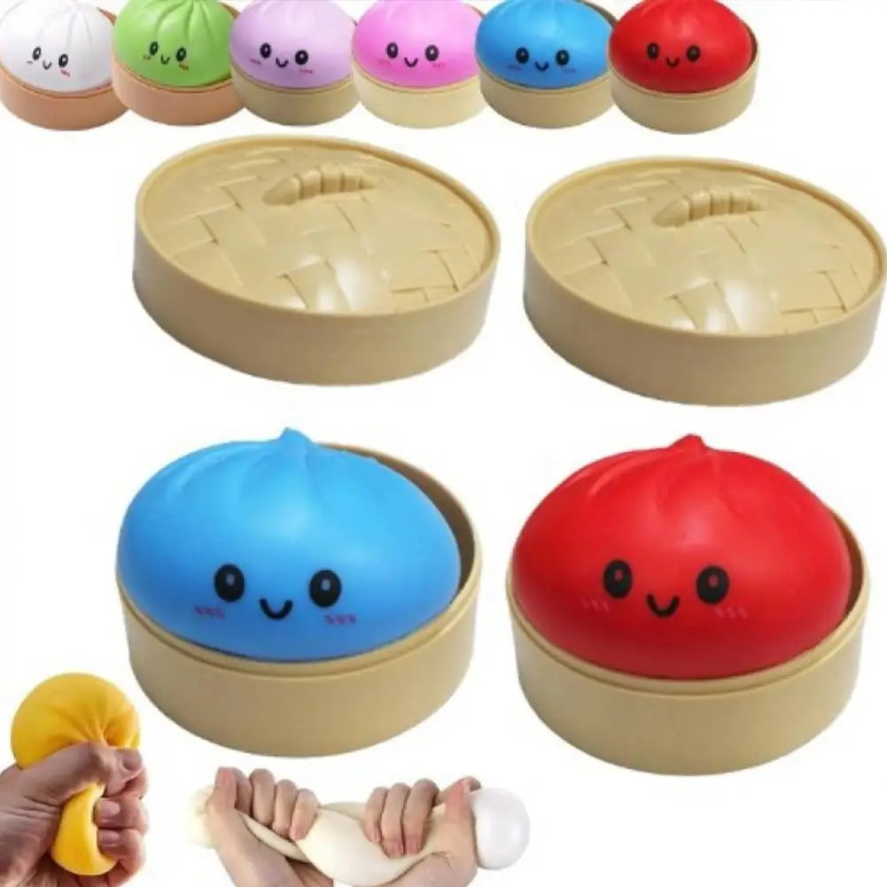 10cm Simulation Flash Dumpling Squishy Toy, Slow Rebound Soft Squeeze Stress Ball, Decompression Fidget Toy for Kids & Adults
