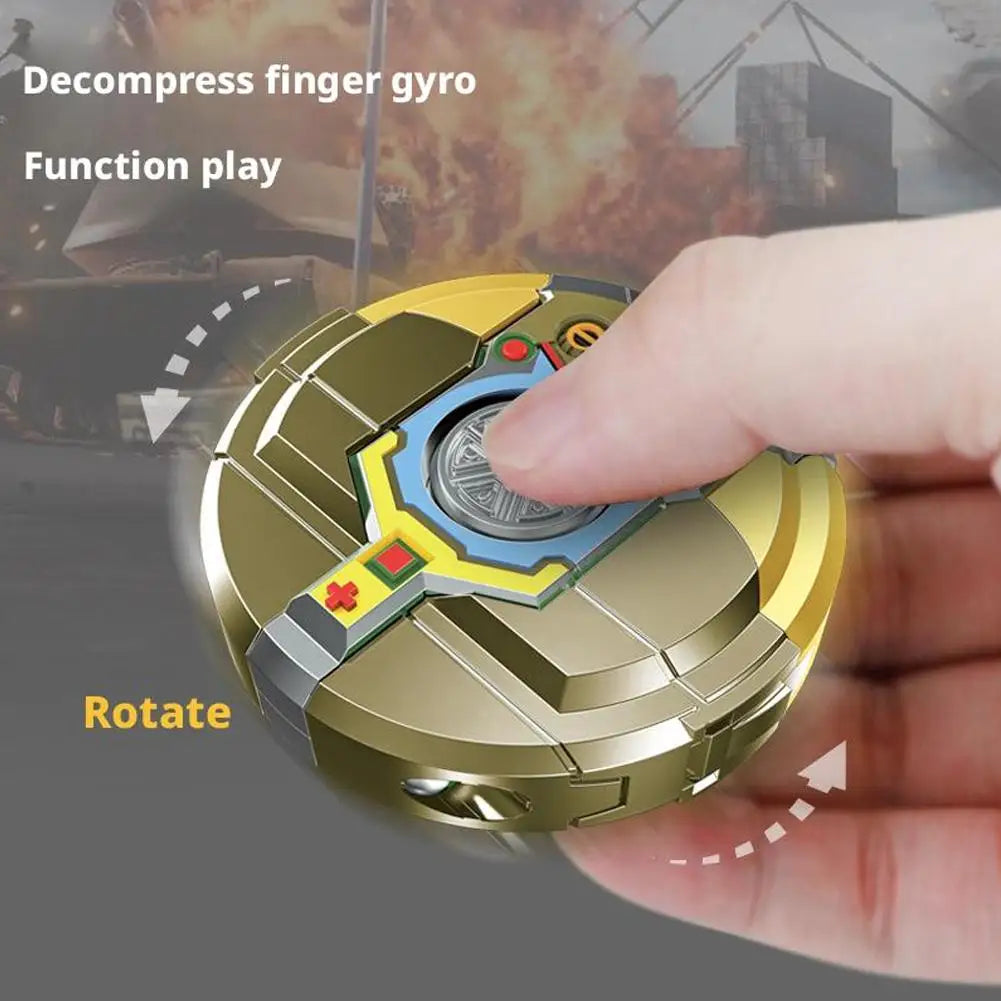 Transforming Dinosaur Robot Tank Fidget Spinner, Creative Cool Change Finger Toy for Kids Adults, Stress Relief Anti-Anxiety