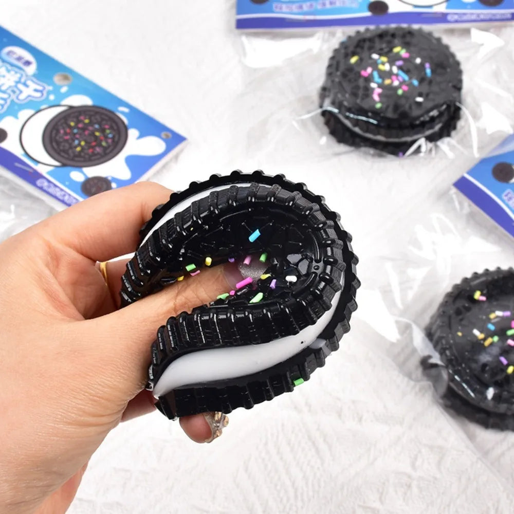 Simulation  Stress Relief Squishy Toy. Creative Cookie Cake Super Soft Squeeze Toy. Sandwich Biscuit Antistress Gadget.