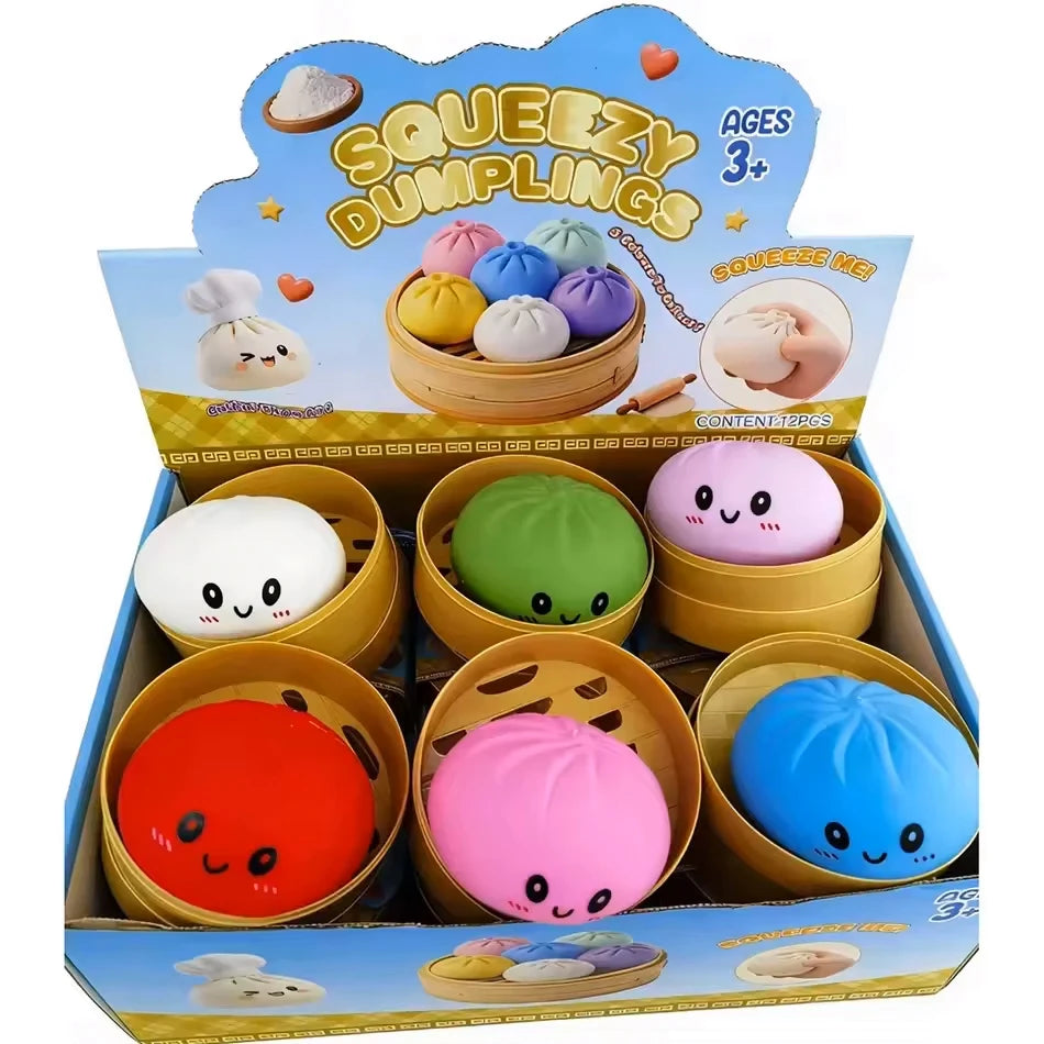 Blind box Colorful Simulated Dumpling Squishy Relaxing Relieve Anxiety Antistress Enhance Happiness Rebound Squeeze Reliever Toy