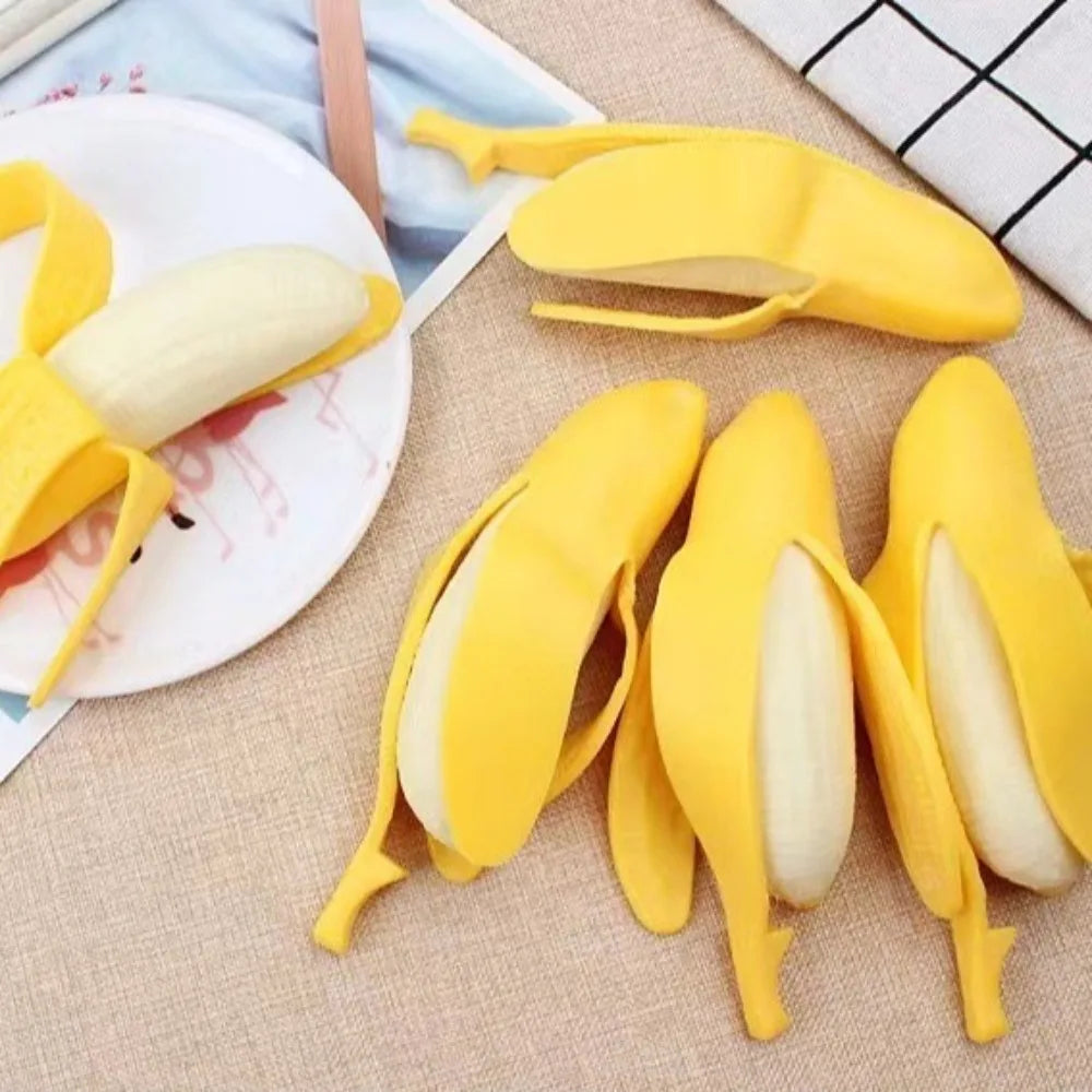 Anxiety Relief Banana Squeeze Toy Simulated Banana Sensory Toys Stretchy Banana Toy Slow Rebound Stress Relief Squeeze Ball