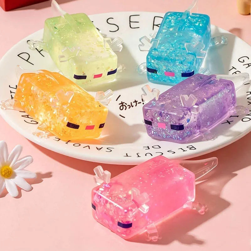 Novelty Cute Axolotls Squishy Soft Squeeze Slow Rising Calming Down Anti-Anxiety and Stress Relief Fidget Toys for Kids & Adults