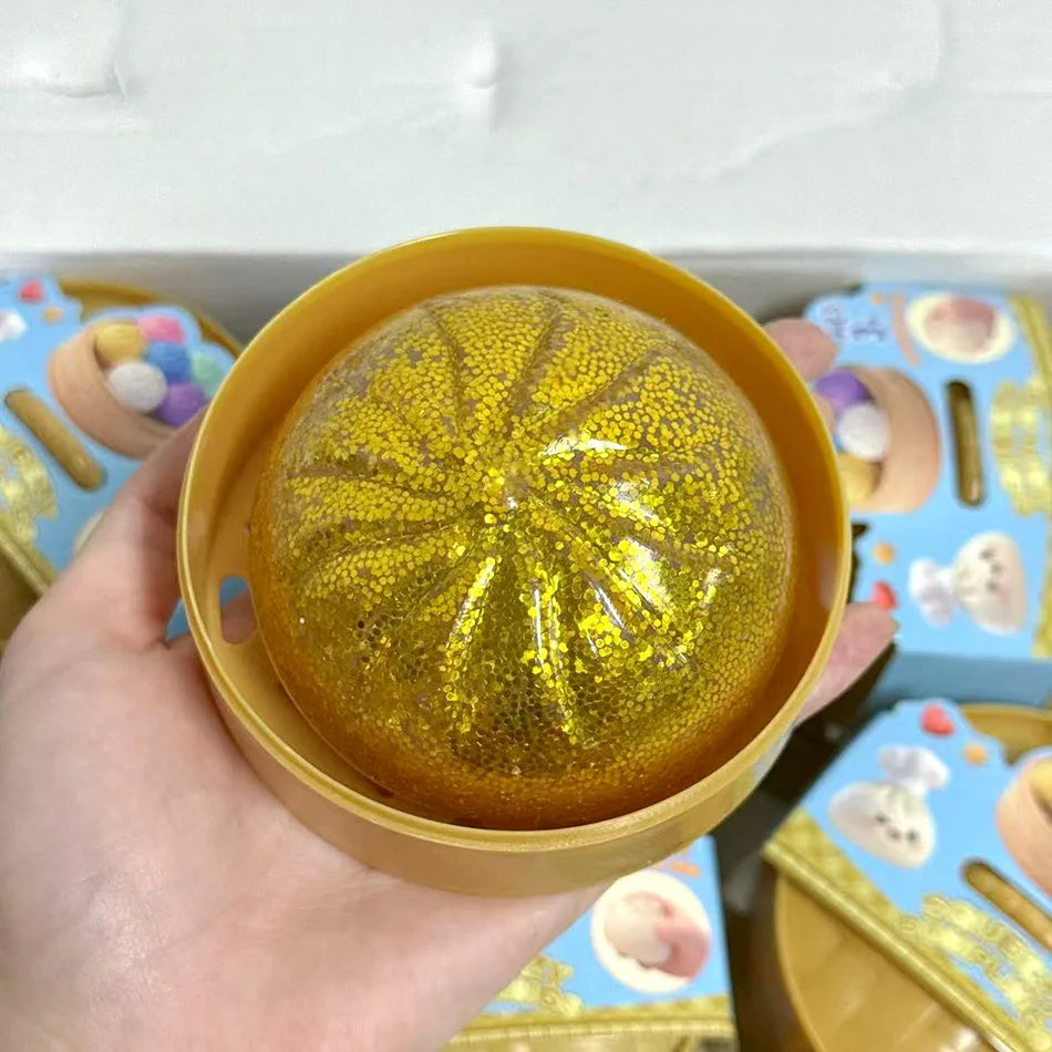 Glitter Dumpling Squishies Toy Bun Baozi Dumpling Mystery Box Colorful Food Squishy Sensory Fidget Toy Anti Stress Squeeze Ball