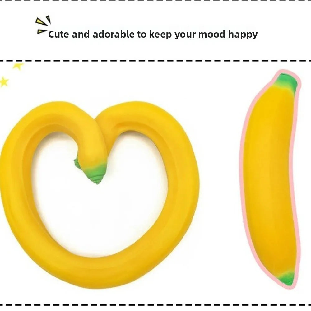Anxiety Relief Banana Squeeze Toy Simulated Banana Sensory Toys Stretchy Banana Toy Slow Rebound Stress Relief Squeeze Ball