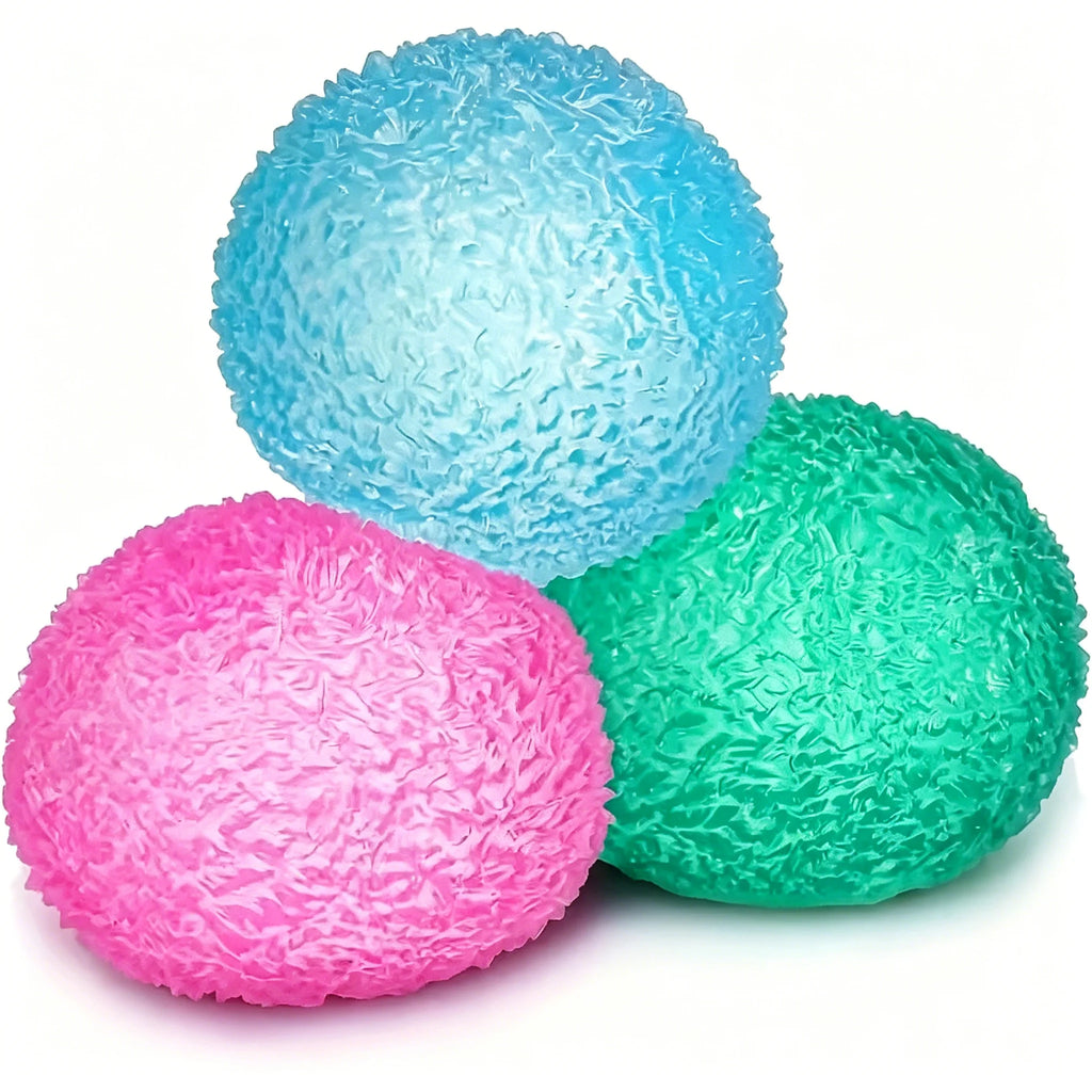 Ice Ball Maltose Squishy Toys Blue Mochi Sensory Fidgets Toy Simulated Transparent Anti Stress Slow-rebound Decompression Toy