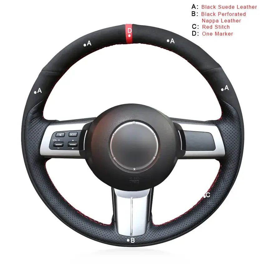 Custom Hand Stitching Steering Wheel Cover for Mazda MX-5 2009-2013 RX-8 2009-2013 CX-7 CX7 2007-2009 Car Steering Wheel Covers