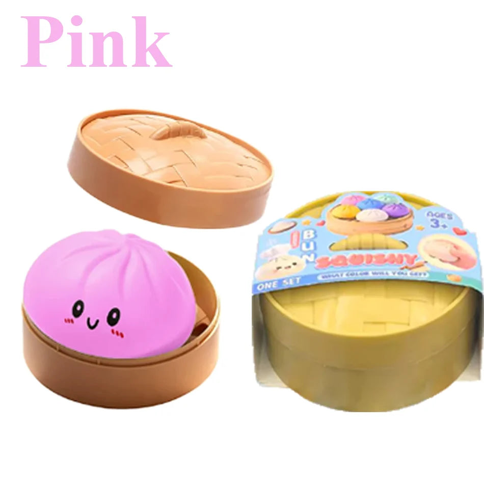 New Colorful Dumpling Squishes Stress Balls Reusable Low Rebound Decompression Toys Dough Ball