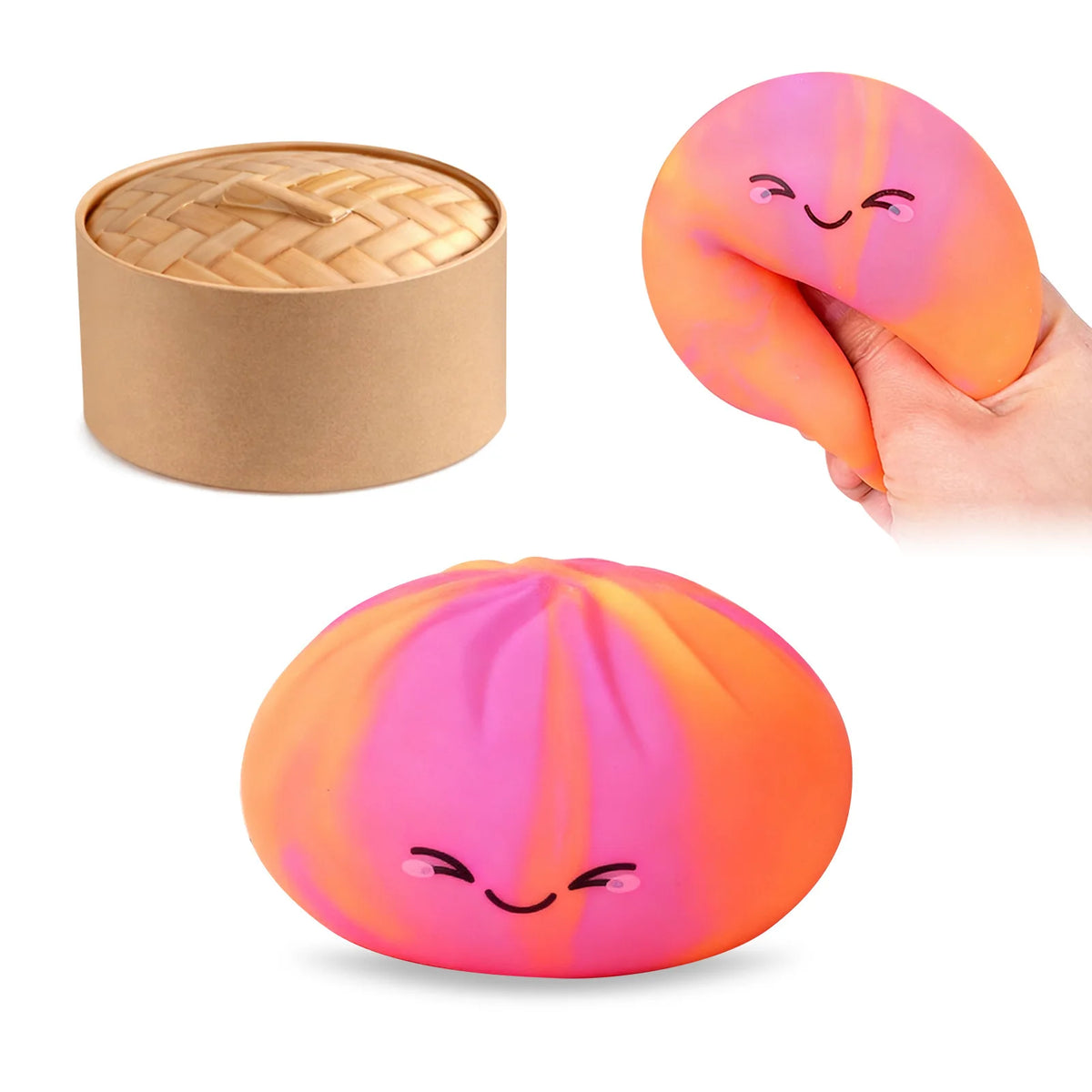 Bun-Shaped Squishy Toy, Cute and Compact, Realistic Bun Shape, Slow Rebound Stress-Relief Healing Toy, Squishy Toy, Surprise Hidden Edition Blind Box Gift