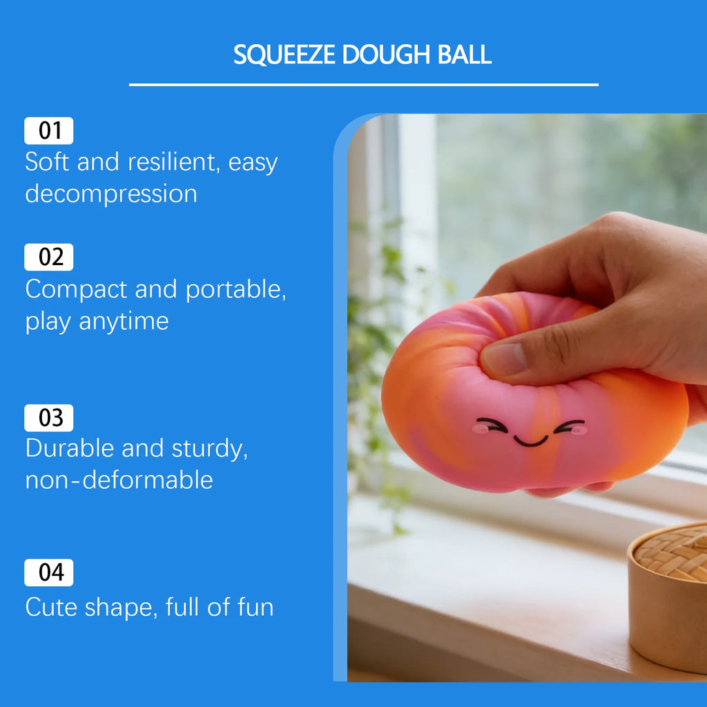 Bun-Shaped Squishy Toy, Cute and Compact, Realistic Bun Shape, Slow Rebound Stress-Relief Healing Toy, Squishy Toy, Surprise Hidden Edition Blind Box Gift
