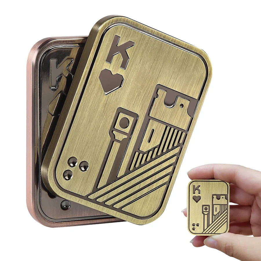 Adult and Male Irritable Desktop Toys EDC Metal Magnetic Slider Poker Sticks Card Anxiety and Irritability Game Gifts