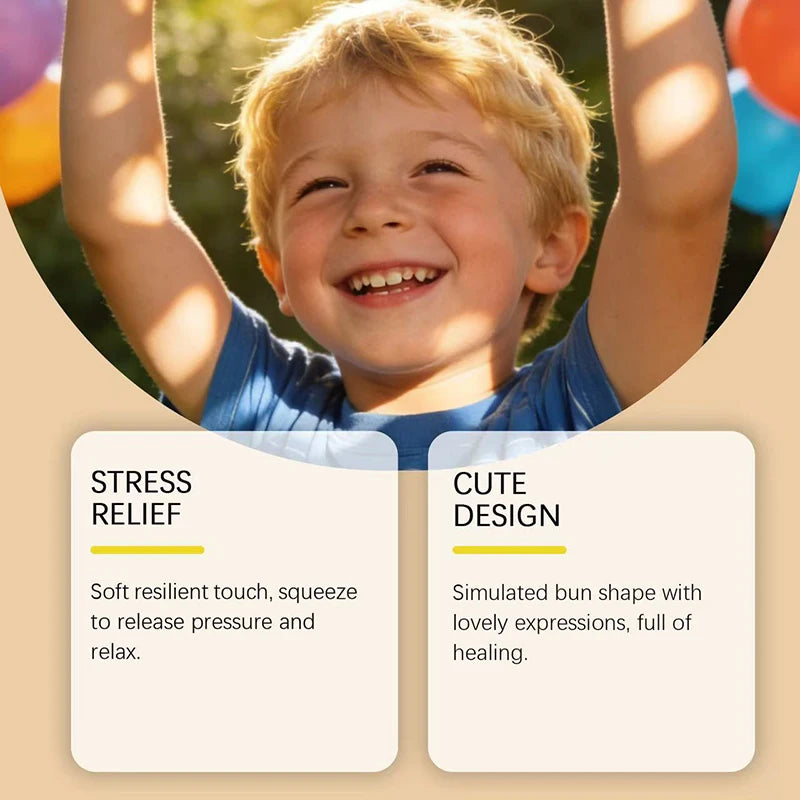 Colorful Simulated Dumpling Squishy Relaxing Relieve Anxiety Antistress Enhance Happiness Rebound Squeeze Reliever Toy