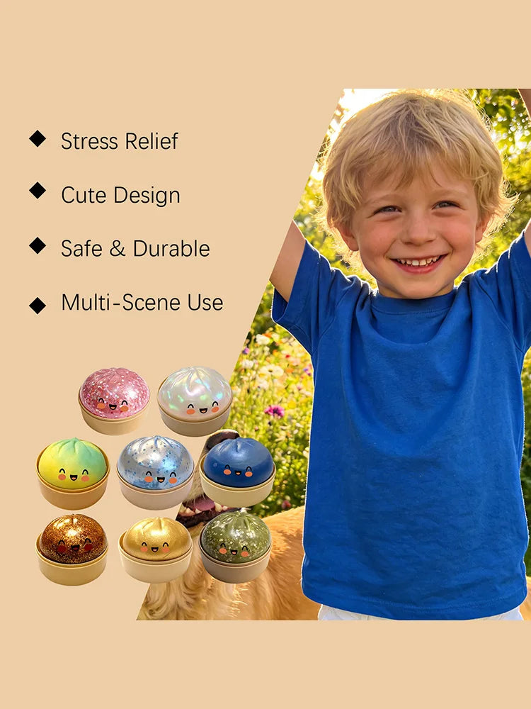 Balle Anti-Stress Flash Dumpling – Jouet Sensoriel Slow Rebound Enfant & Adulte | Flash Dumpling Stress Ball Slow Rebound Toy