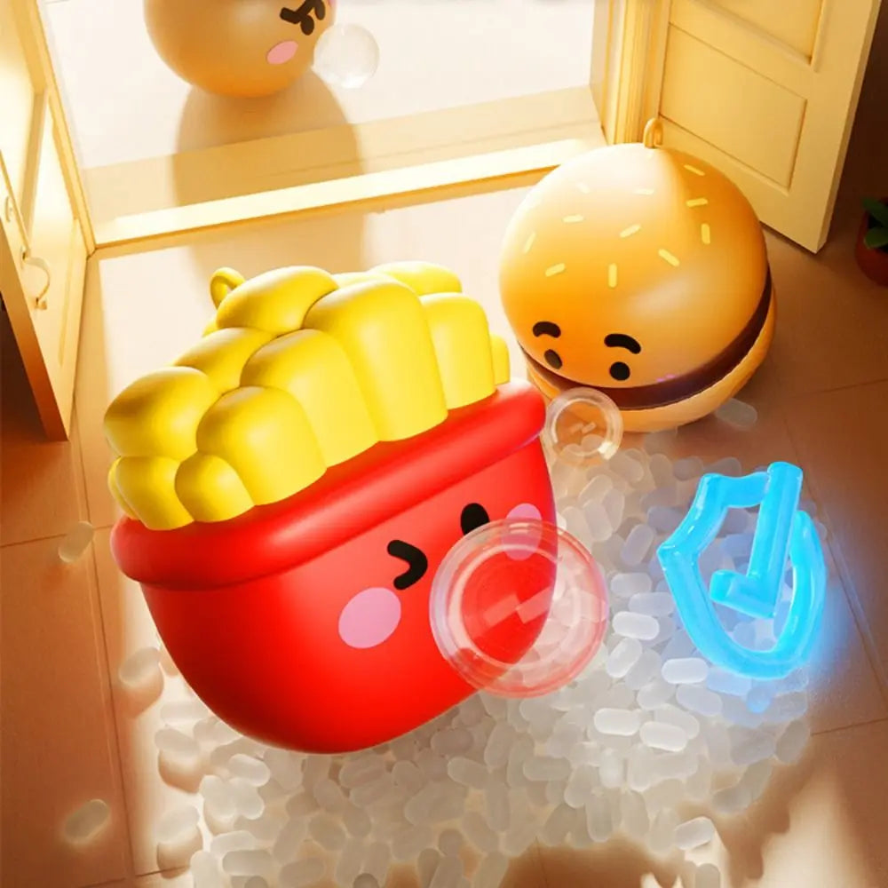 Silicone Pop Bubble Squeeze Toys Quick Rebound French Fries Hamburger Stress-relieving Toys Relieve Anxiety Relaxation