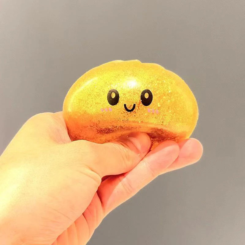 Colorful Simulated Dumpling Squishy Relaxing Relieve Anxiety Antistress Enhance Happiness Rebound Squeeze Reliever Toy