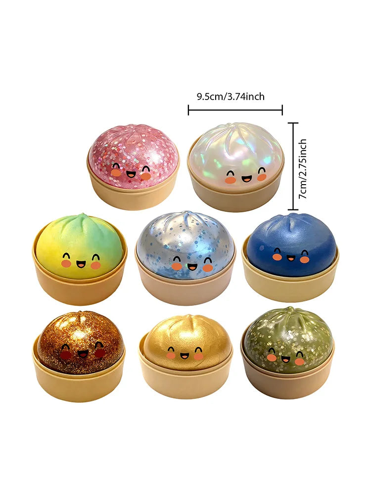 Balle Anti-Stress Flash Dumpling – Jouet Sensoriel Slow Rebound Enfant & Adulte | Flash Dumpling Stress Ball Slow Rebound Toy