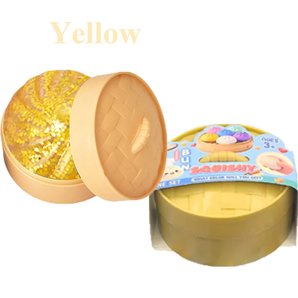 New Colorful Dumpling Squishes Stress Balls Reusable Low Rebound Decompression Toys Dough Ball