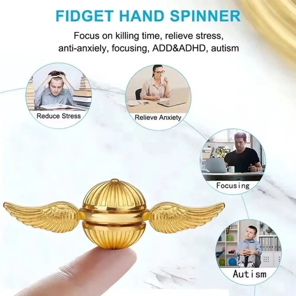 Fidget Spinner EDC Métal Ailes Gyroscope Bureau – Anti-Stress Enfant & Adulte | EDC Metal Wings Gyroscope Fidget Spinner