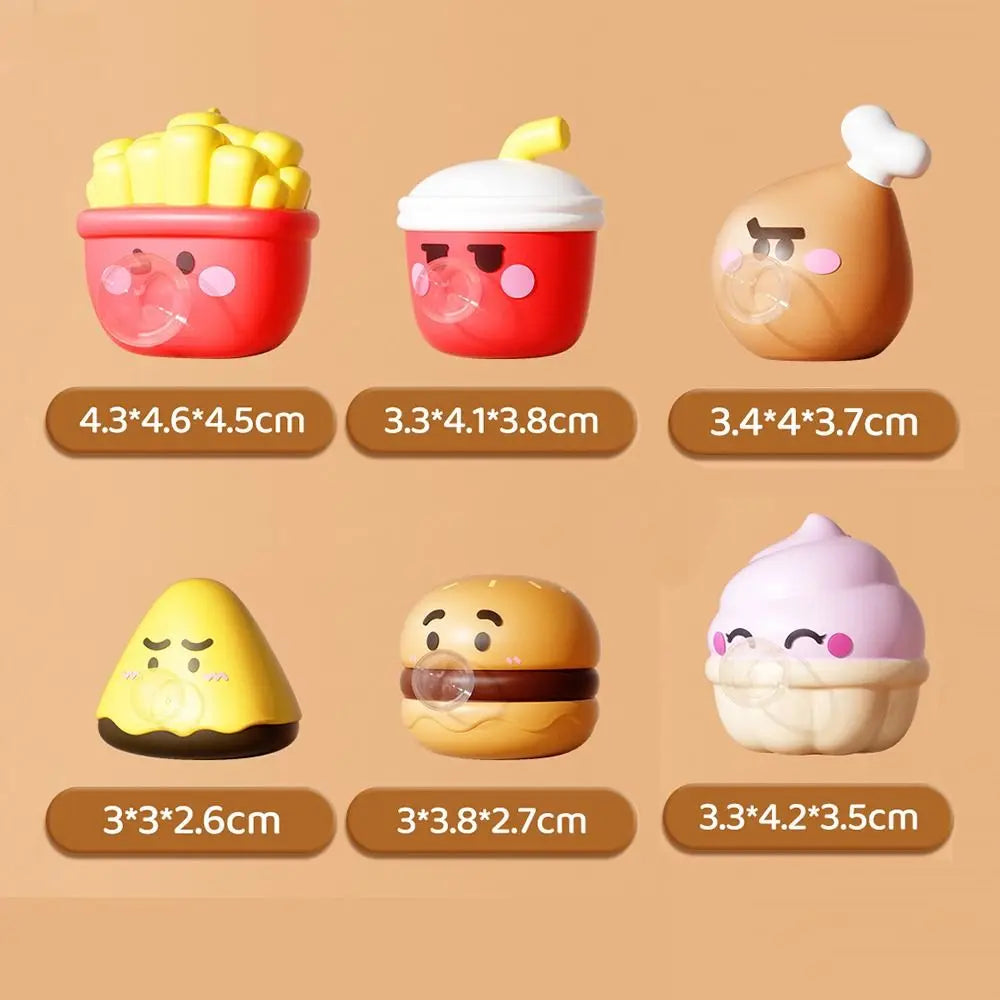 Silicone Pop Bubble Squeeze Toys Quick Rebound French Fries Hamburger Stress-relieving Toys Relieve Anxiety Relaxation