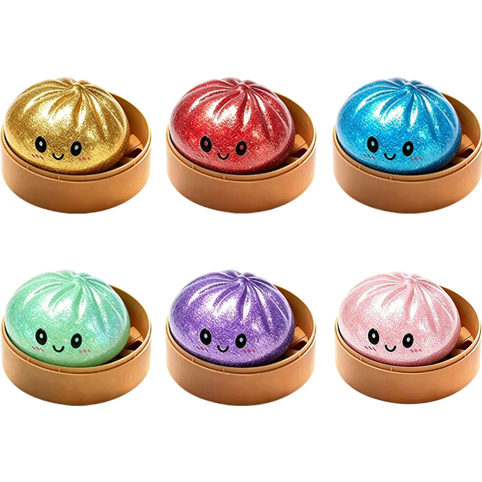 Blind box Colorful Simulated Dumpling Squishy Relaxing Relieve Anxiety Antistress Enhance Happiness Rebound Squeeze Reliever Toy