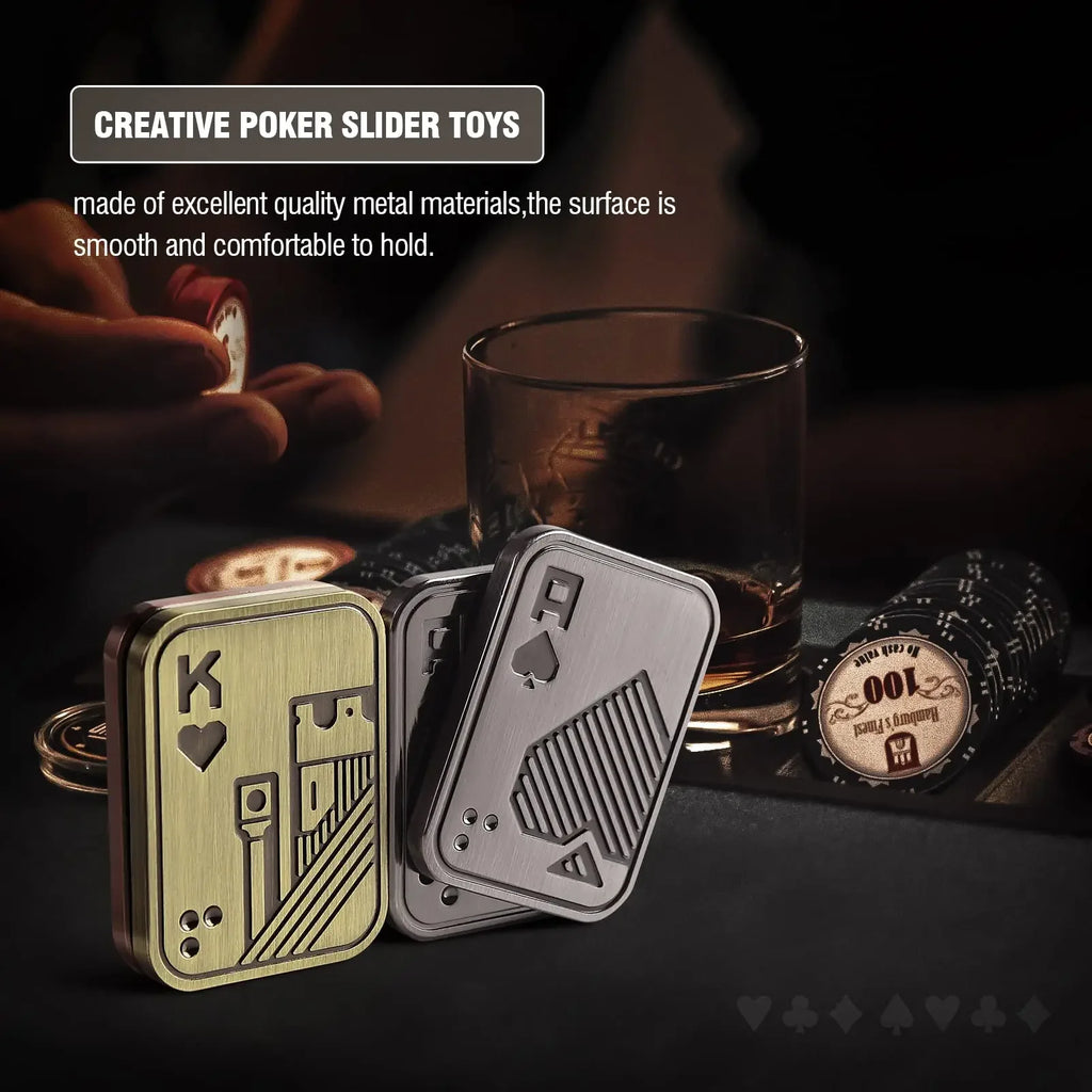 Adult and Male Irritable Desktop Toys EDC Metal Magnetic Slider Poker Sticks Card Anxiety and Irritability Game Gifts