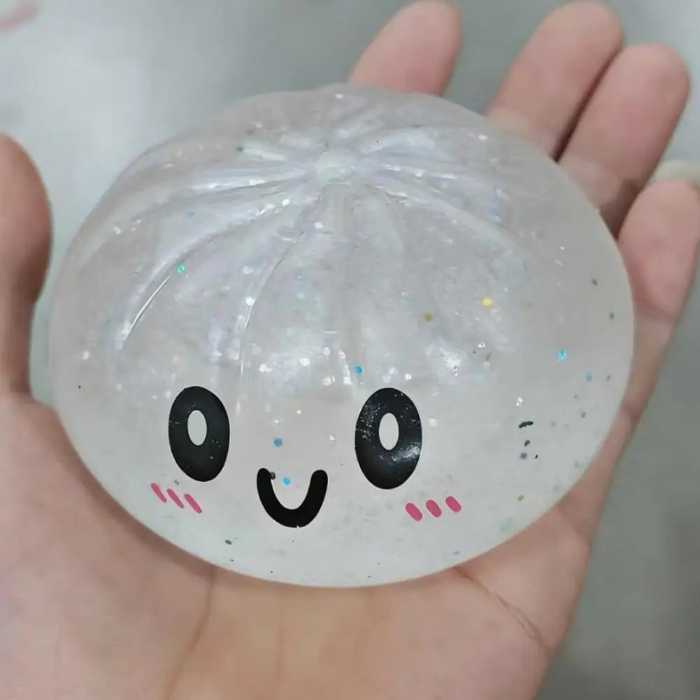 10cm Simulation Flash Dumpling Squishy Toy, Slow Rebound Soft Squeeze Stress Ball, Decompression Fidget Toy for Kids & Adults