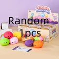 Colorful Dumpling Squishes Stress Balls Fidget Sensory Toys Simulation Food Squishies Bun with Steamer Squeeze Toy