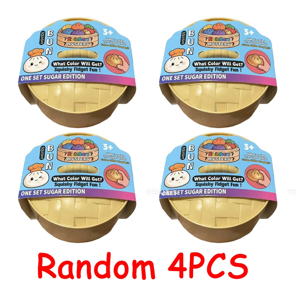Premium Simulation Dumpling Soft Colorful Stress Relief Toy, Anti-Anxiety Fidget Gift for Adults to Relieve ADHD & Pressure