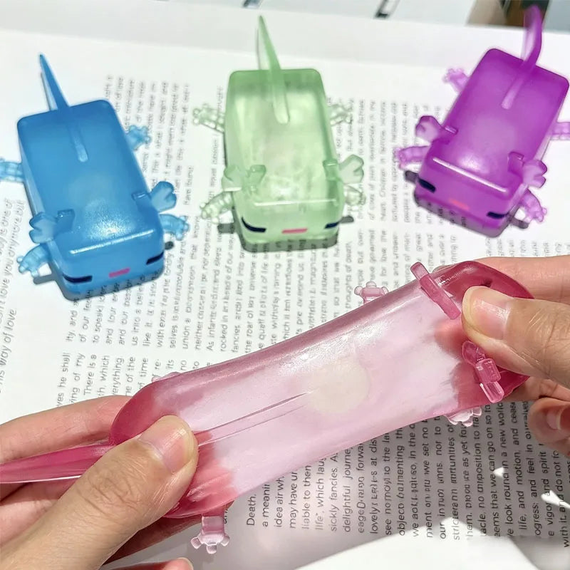Novelty Cute Axolotls Squishy Soft Squeeze Slow Rising Calming Down Anti-Anxiety and Stress Relief Fidget Toys for Kids & Adults