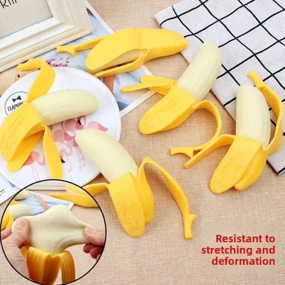 Anxiety Relief Banana Squeeze Toy Simulated Banana Sensory Toys Stretchy Banana Toy Slow Rebound Stress Relief Squeeze Ball