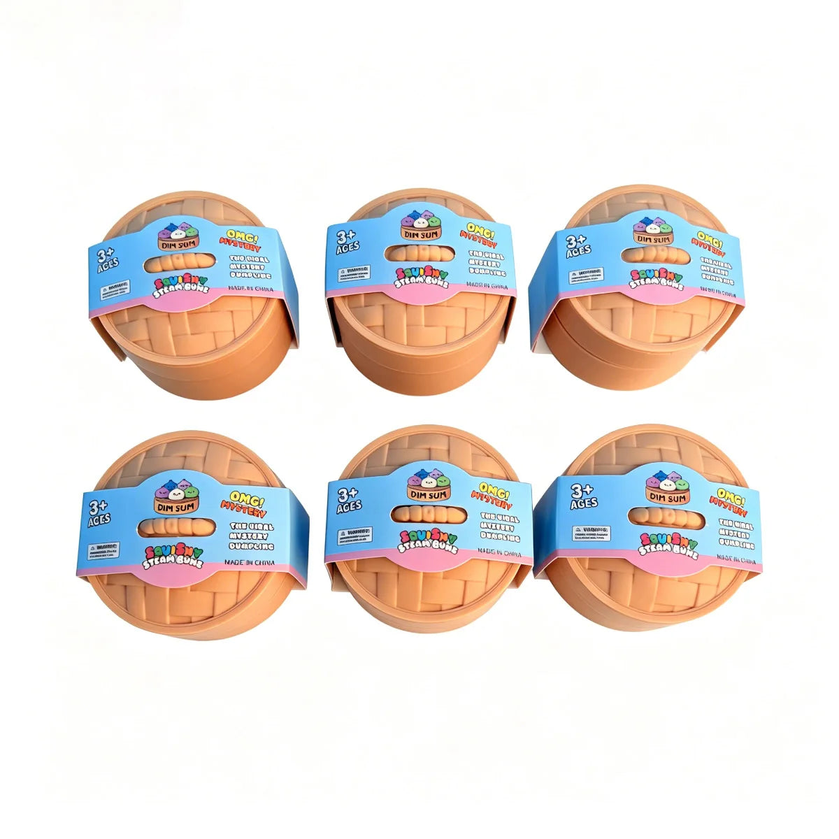 Viral Hidden Design Glitter Bead Dumpling Squishy, 1-4Pcs Blind Box with Packaging Box, Realistic Bun Squeeze Stress Relief Toy
