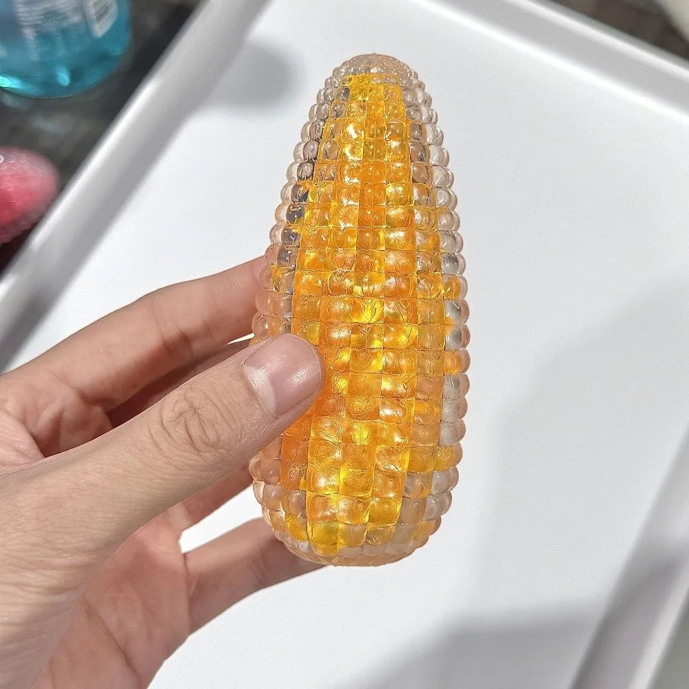 Cute Colorful Slow Rising Pearls Super Soft Crystal Simulation Fidget Toys Pop It Corn-Shaped Pearls Squeeze Toy for Kids Toy