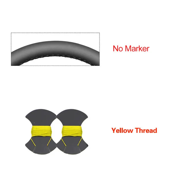Black Faux Leather Car Steering Wheel Cover for Hyundai Sonata Kona Tucson 2023 2024 2025