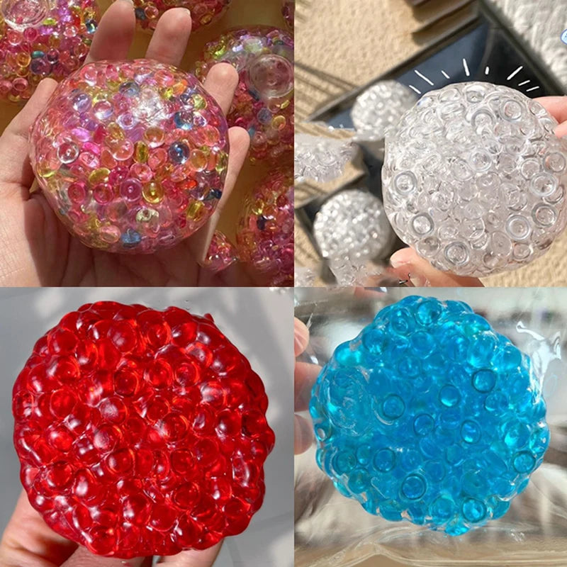 Balle Anti-Stress Perles Explosion Slow Rebound – Jouet Sensoriel Fait Main | Handmade Explosion Beads Stress Relief Ball